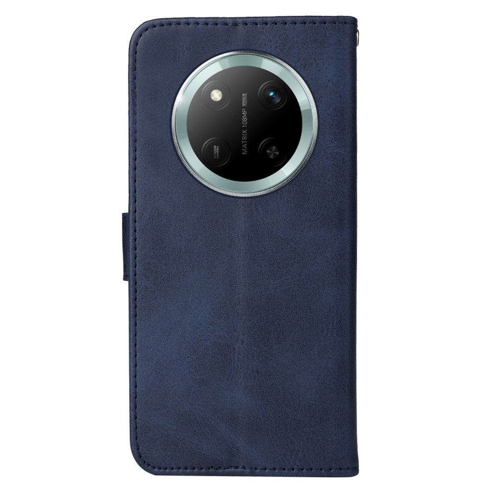 EIDERWOOD Honor Magic7 Lite Kunstlæder Flip Cover m. Strop - Blå