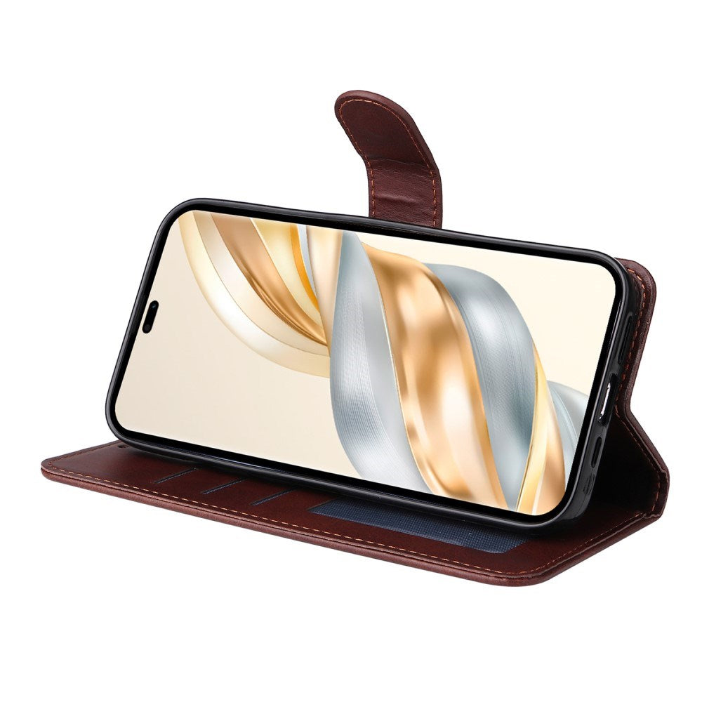 EIDERWOOD Honor Magic7 Lite Kunstlæder Flip Cover m. Strop - Brun