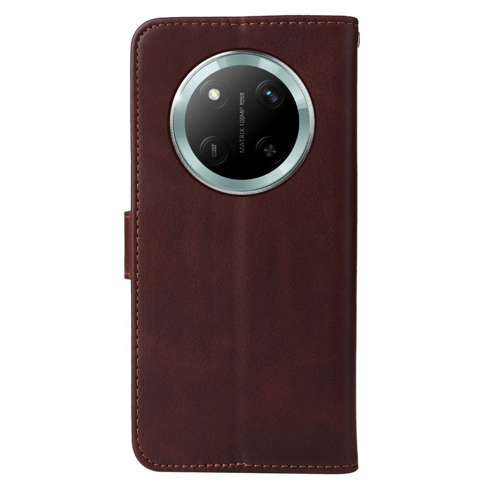 EIDERWOOD Honor Magic7 Lite Kunstlæder Flip Cover m. Strop - Brun