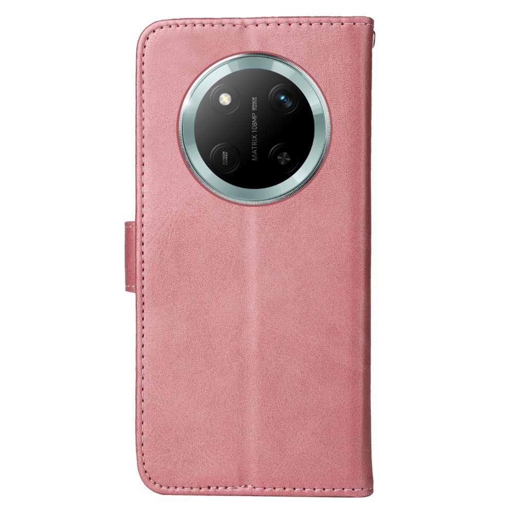 EIDERWOOD Honor Magic7 Lite Kunstlæder Flip Cover m. Strop - Lyserød