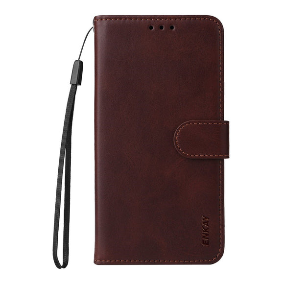 EIDERWOOD Samsung Galaxy A56 (5G) / A36 (5G) 2-i-1 Kunstlæder Flip Cover m. Skærmbeskyttelsesglas - Brun