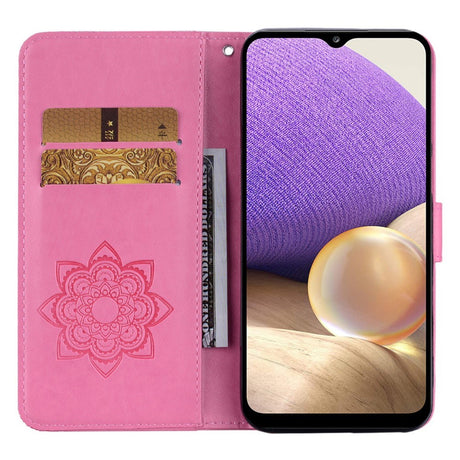 EIDERWOOD Samsung Galaxy S25+ (Plus) Kunstlæder Flip Cover m. Uglemotiv - Lyserød