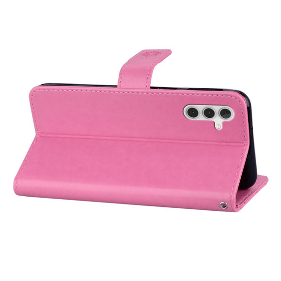 EIDERWOOD Samsung Galaxy S25+ (Plus) Kunstlæder Flip Cover m. Uglemotiv - Lyserød