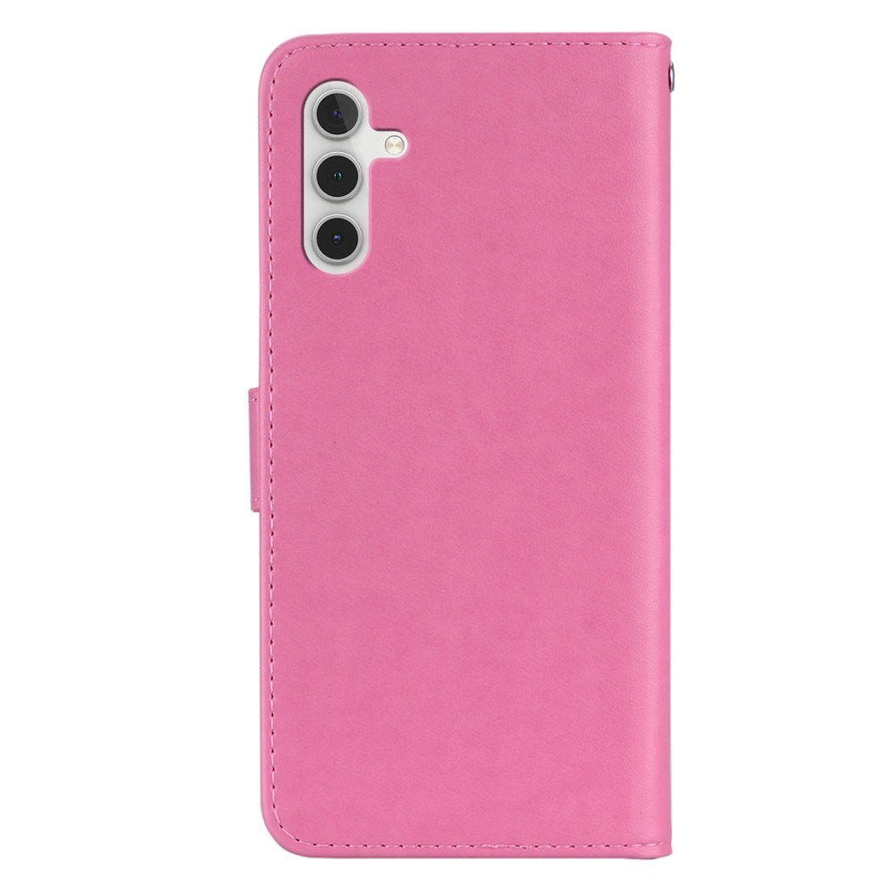 EIDERWOOD Samsung Galaxy S25+ (Plus) Kunstlæder Flip Cover m. Uglemotiv - Lyserød
