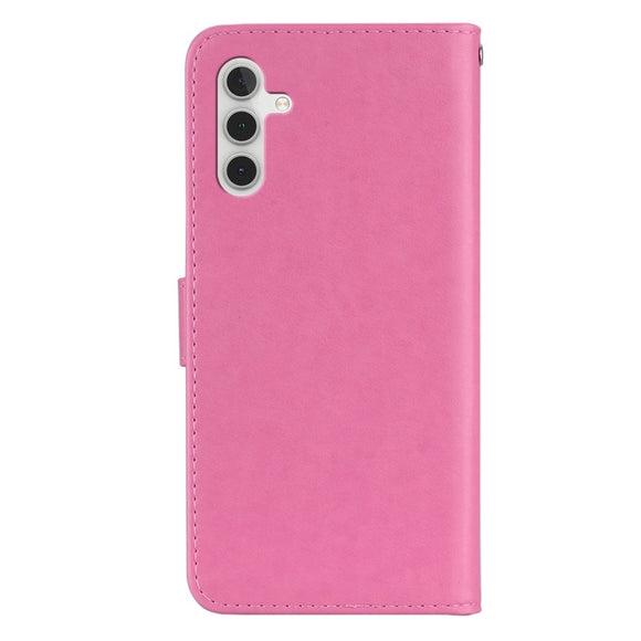 EIDERWOOD Samsung Galaxy S25+ (Plus) Kunstlæder Flip Cover m. Uglemotiv - Lyserød
