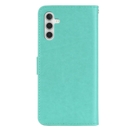 EIDERWOOD Samsung Galaxy S25+ (Plus) Kunstlæder Flip Cover m. Uglemotiv - Turkis