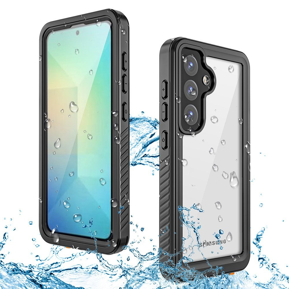 Samsung Galaxy S25 Redpepper IP68 Certificeret Vandtæt Cover - Sort / Gennemsigtig