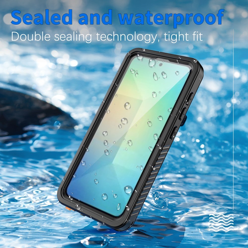 Samsung Galaxy S25 Redpepper IP68 Certificeret Vandtæt Cover - Sort / Gennemsigtig