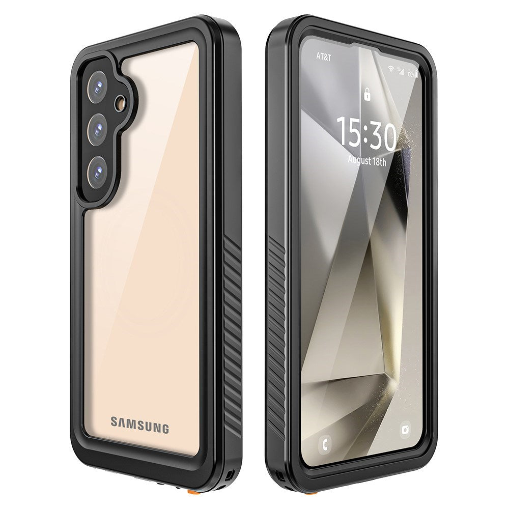 Samsung Galaxy S25+ (Plus) Redpepper IP68 Certificeret Vandtæt Cover - Sort / Gennemsigtig