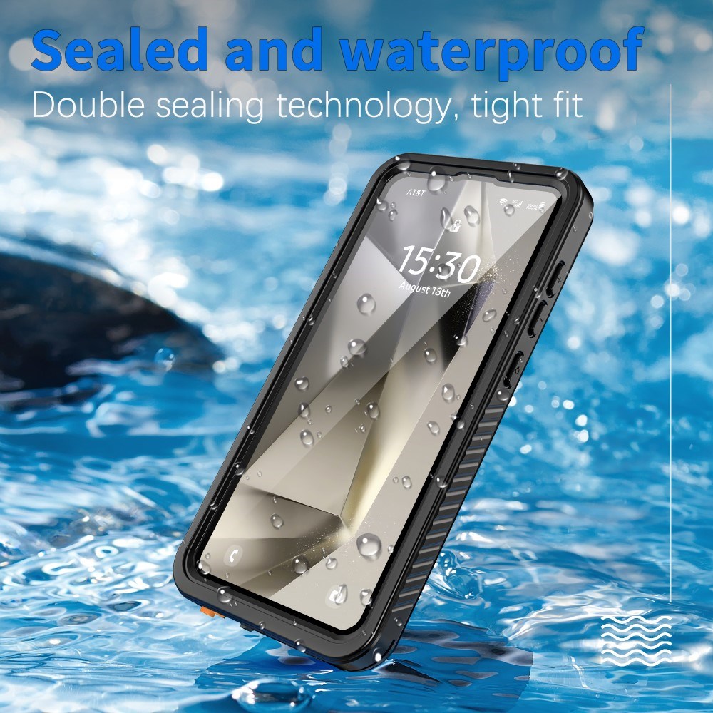 Samsung Galaxy S25+ (Plus) Redpepper IP68 Certificeret Vandtæt Cover - Sort / Gennemsigtig