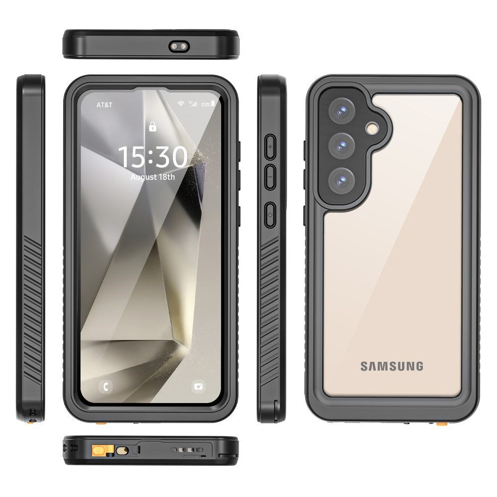 Samsung Galaxy S25+ (Plus) Redpepper IP68 Certificeret Vandtæt Cover - Sort / Gennemsigtig