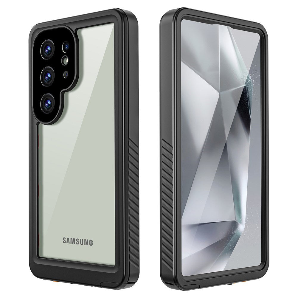 Samsung Galaxy S25 Ultra Redpepper IP68 Certificeret Vandtæt Cover - Sort / Gennemsigtig
