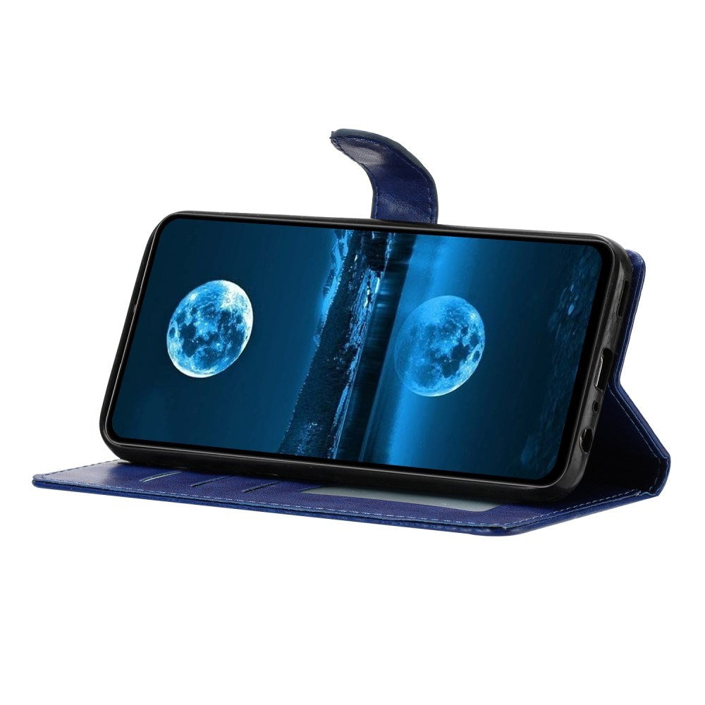 EIDERWOOD Samsung Galaxy A56 (5G) Kunstlæder Flip Cover m. Strop - Blå