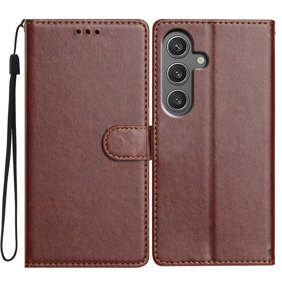 EIDERWOOD Samsung Galaxy A56 (5G) Kunstlæder Flip Cover m. Strop - Brun