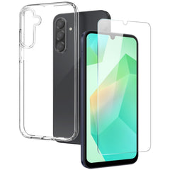 NORTHJO Samsung Galaxy A26 Fleksibelt Plast Cover + Skærmbeskyttelse Combo - Gennemsigtigt