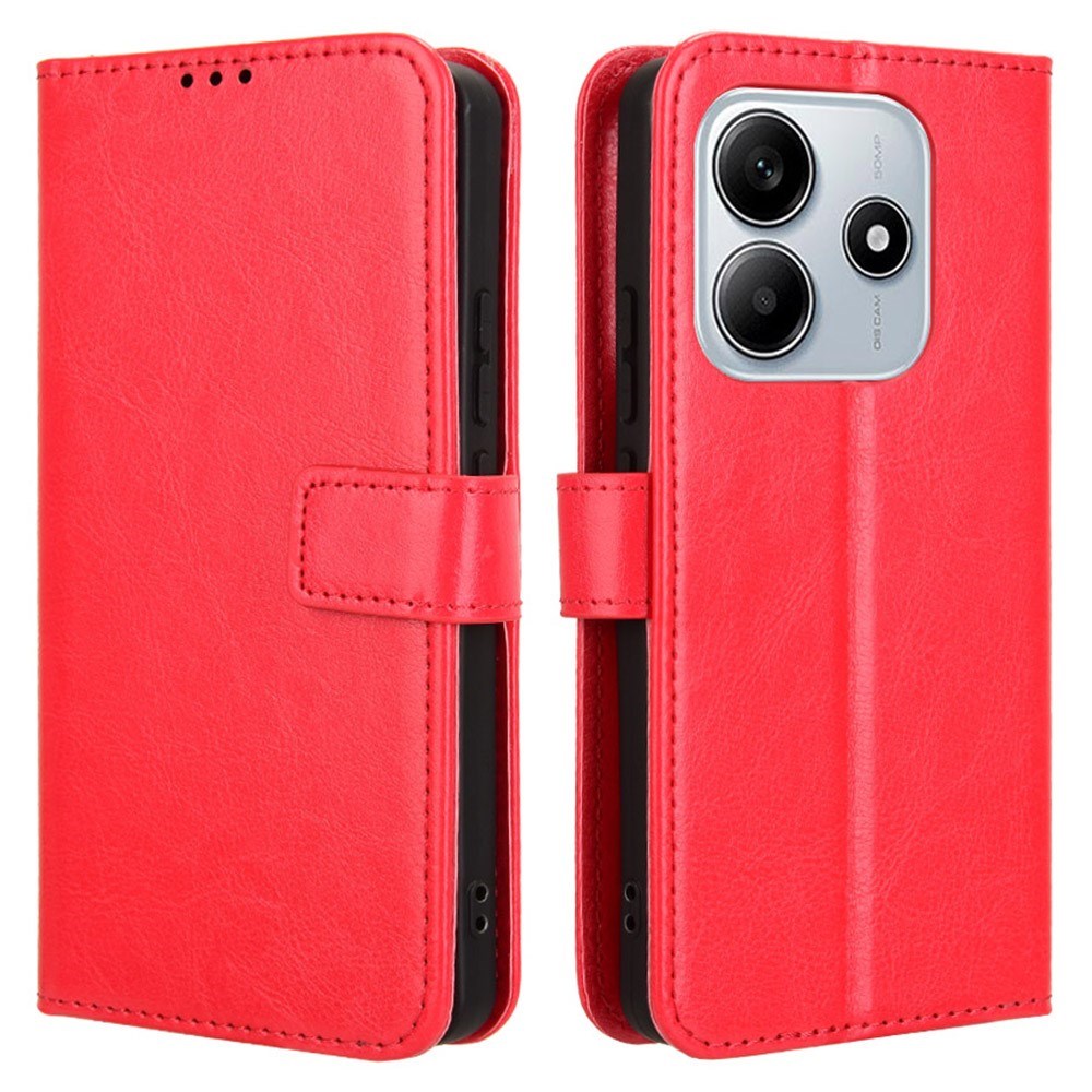 EIDERWOOD Xiaomi Redmi Note 14 (5G) Kunstlæder Flip Cover m. Strop - Rød