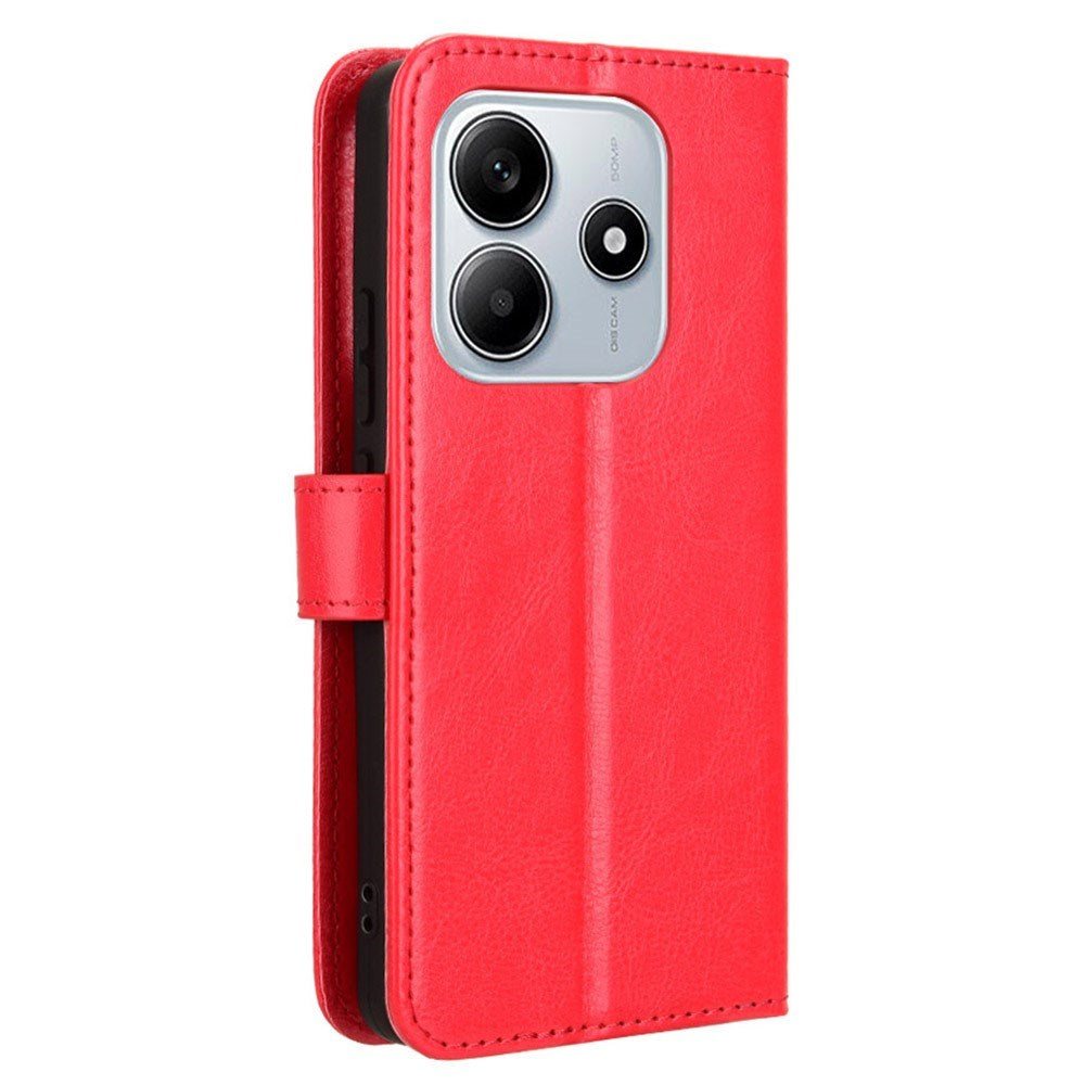 EIDERWOOD Xiaomi Redmi Note 14 (5G) Kunstlæder Flip Cover m. Strop - Rød