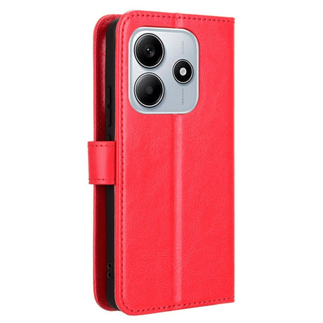 EIDERWOOD Xiaomi Redmi Note 14 (5G) Kunstlæder Flip Cover m. Strop - Rød