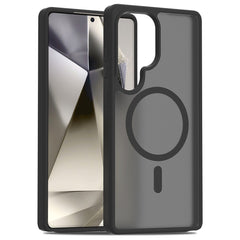 EIDERWOOD Samsung Galaxy S25 Ultra Mat Hybrid Cover - MagSafe Kompatibel - Sort / Gennemsigtig