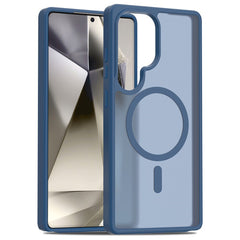 EIDERWOOD Samsung Galaxy S25 Ultra Mat Hybrid Cover - MagSafe Kompatibel - Blå / Gennemsigtig