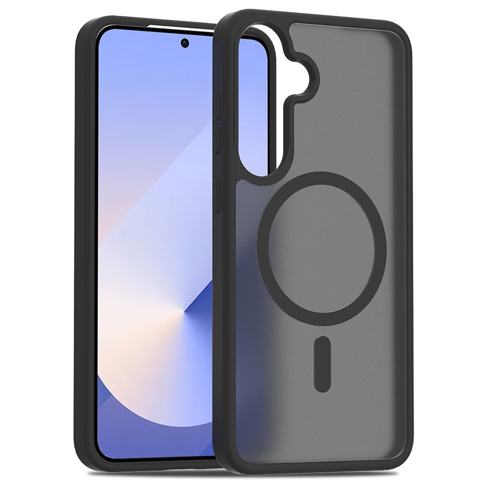 EIDERWOOD Samsung Galaxy S24+ (Plus) / S25+ (Plus) Mat Hybrid Cover - MagSafe Kompatibel - Sort / Gennemsigtig