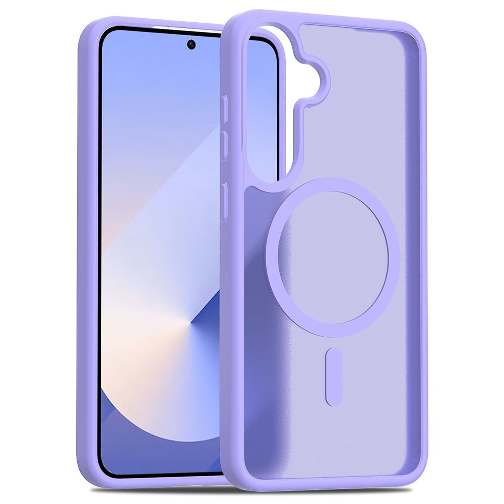EIDERWOOD Samsung Galaxy S24+ (Plus) / S25+ (Plus) Mat Hybrid Cover - MagSafe Kompatibel - Lilla / Gennemsigtig