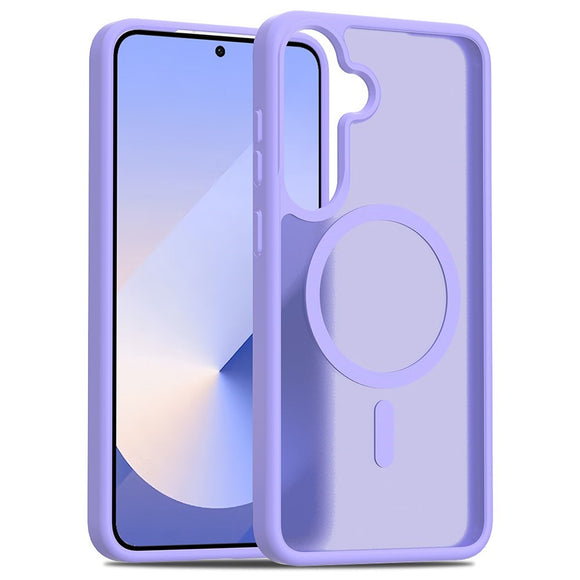 EIDERWOOD Samsung Galaxy S24+ (Plus) / S25+ (Plus) Mat Hybrid Cover - MagSafe Kompatibel - Lilla / Gennemsigtig