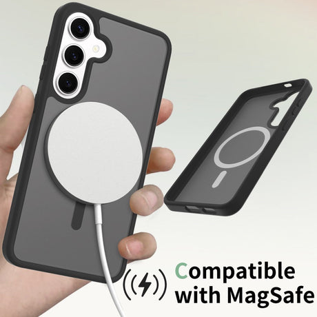 EIDERWOOD Samsung Galaxy S24+ (Plus) / S25+ (Plus) Mat Hybrid Cover - MagSafe Kompatibel - Lilla / Gennemsigtig