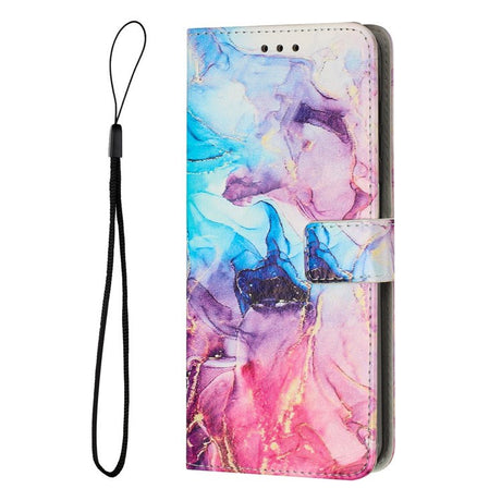 EIDERWOOD Google Pixel 10 / 10 Pro / 9 / 9 Pro Marmor Kunstlæder Flip Cover m. Strop - Lyserød / Lilla