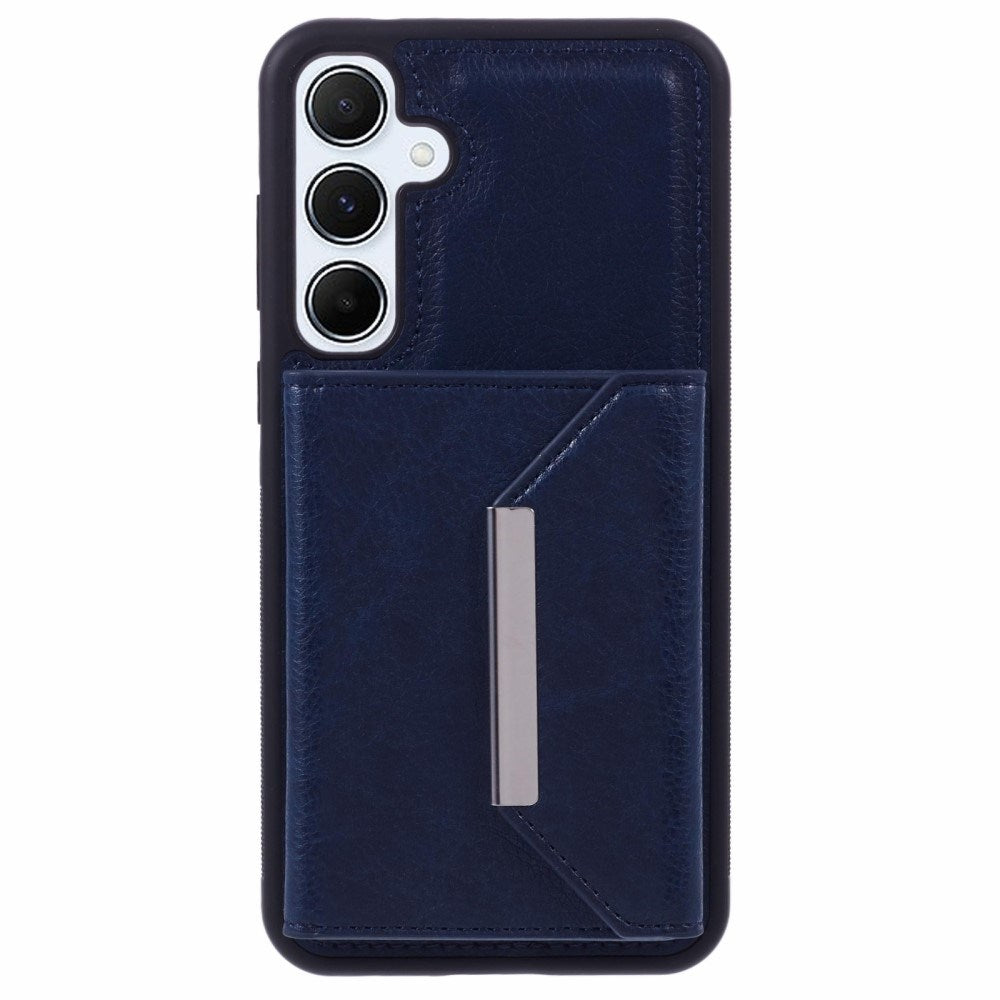 EIDERWOOD Samsung Galaxy S25 2-i-1 Vegansk Læder Cover m. Kortholder & Ståfunktion - Blå