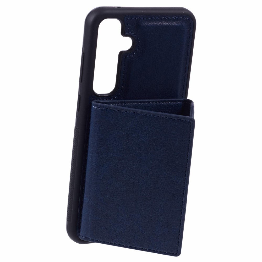EIDERWOOD Samsung Galaxy S25 2-i-1 Vegansk Læder Cover m. Kortholder & Ståfunktion - Blå