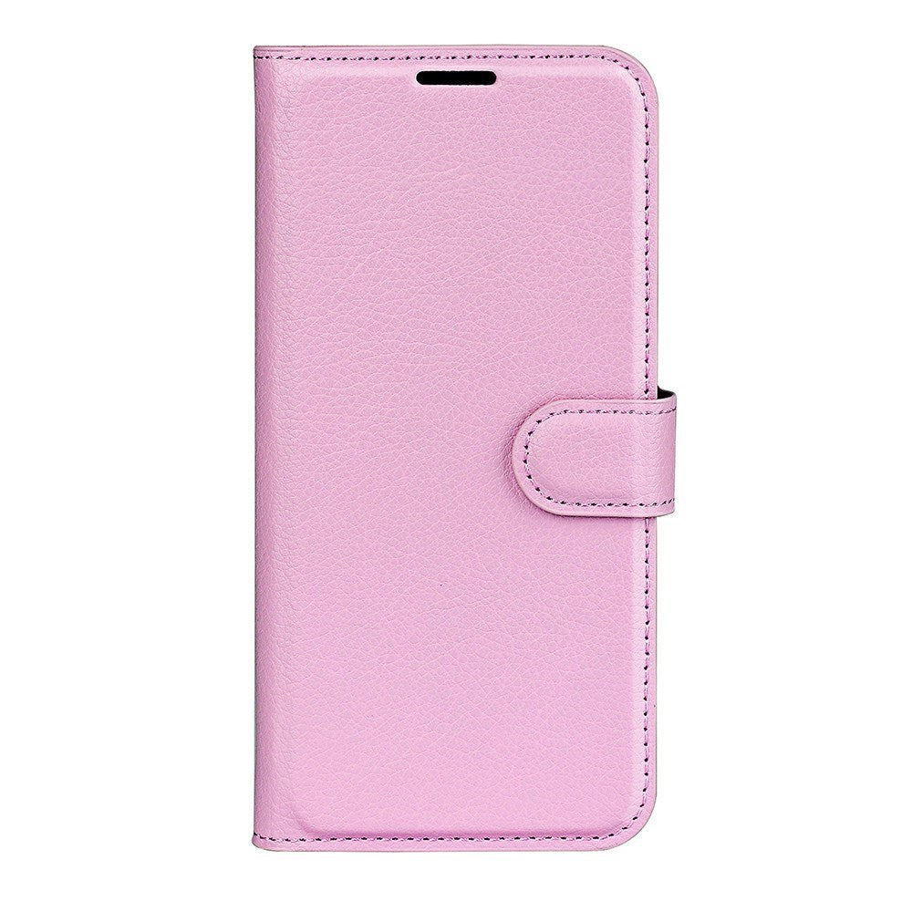 EIDERWOOD iPhone 17e / 16e Kunstlæder Flip Cover m. Kortholder & Ståfunktion - Lyserød