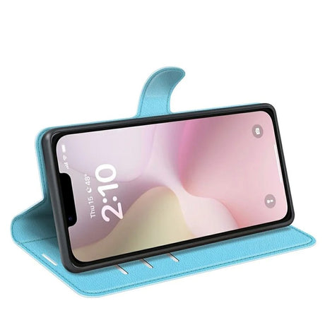 EIDERWOOD iPhone 17e / 16e Kunstlæder Flip Cover m. Kortholder & Ståfunktion - Blå