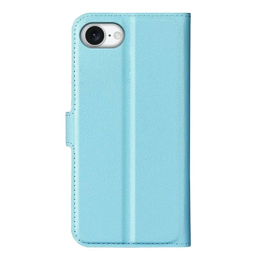 EIDERWOOD iPhone 17e / 16e Kunstlæder Flip Cover m. Kortholder & Ståfunktion - Blå