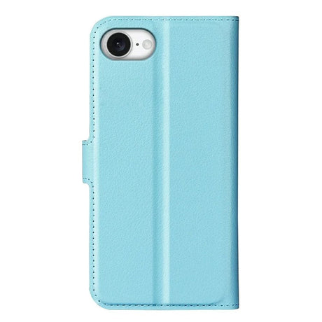 EIDERWOOD iPhone 17e / 16e Kunstlæder Flip Cover m. Kortholder & Ståfunktion - Blå