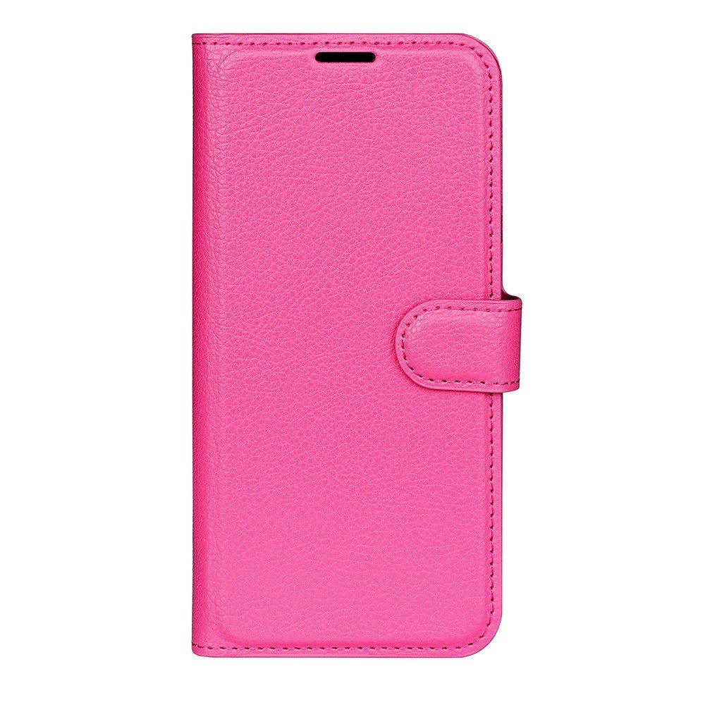 EIDERWOOD iPhone 17e / 16e Kunstlæder Flip Cover m. Kortholder & Ståfunktion - Pink
