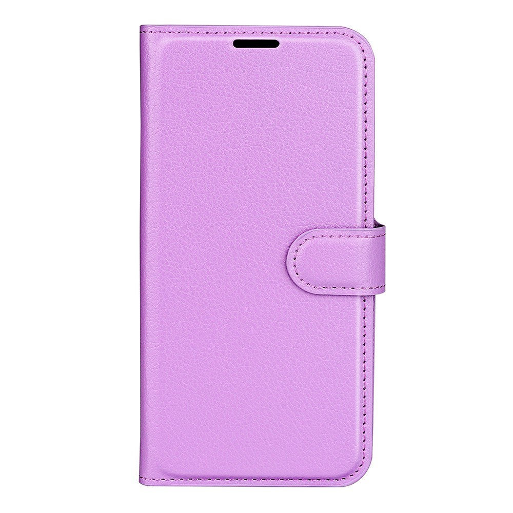 EIDERWOOD iPhone 17e / 16e Kunstlæder Flip Cover m. Kortholder & Ståfunktion - Lilla