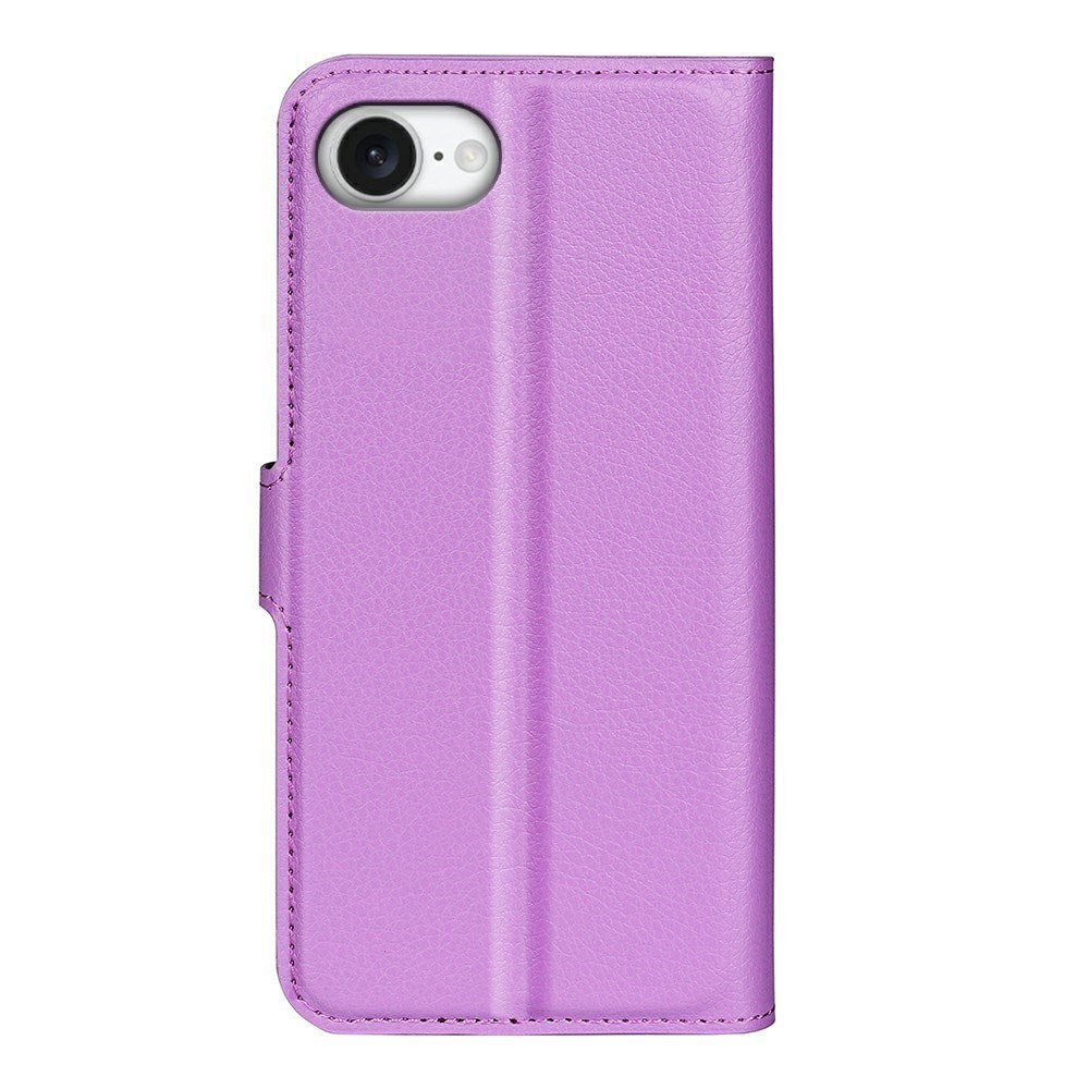 EIDERWOOD iPhone 17e / 16e Kunstlæder Flip Cover m. Kortholder & Ståfunktion - Lilla