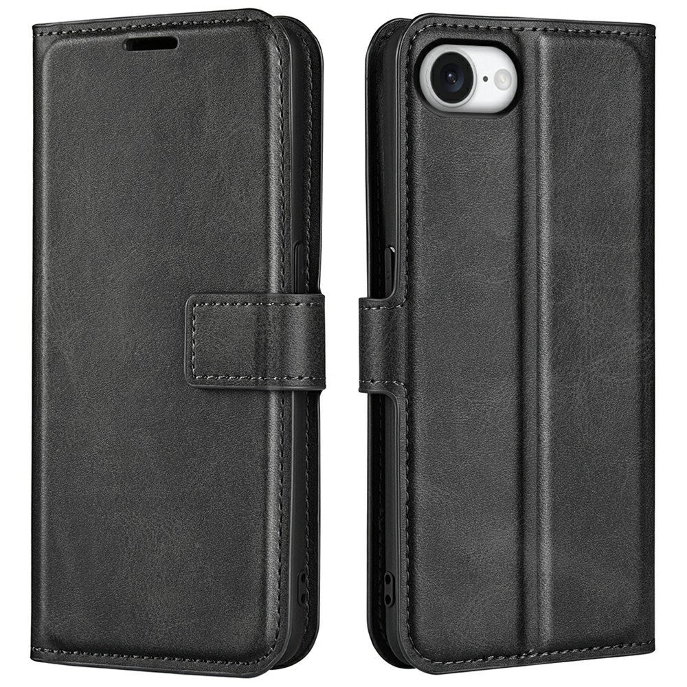 EIDERWOOD iPhone 17e / 16e Kunstlæder Flip Cover - Sort