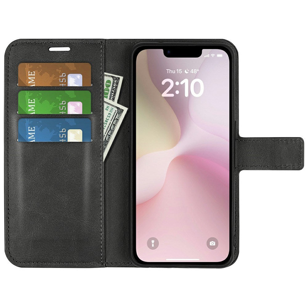 EIDERWOOD iPhone 17e / 16e Kunstlæder Flip Cover - Sort