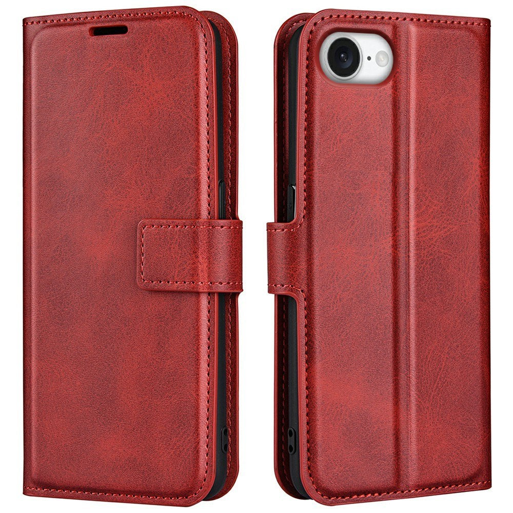 EIDERWOOD iPhone 17e / 16e Kunstlæder Flip Cover - Rød