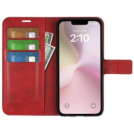 EIDERWOOD iPhone 17e / 16e Kunstlæder Flip Cover - Rød