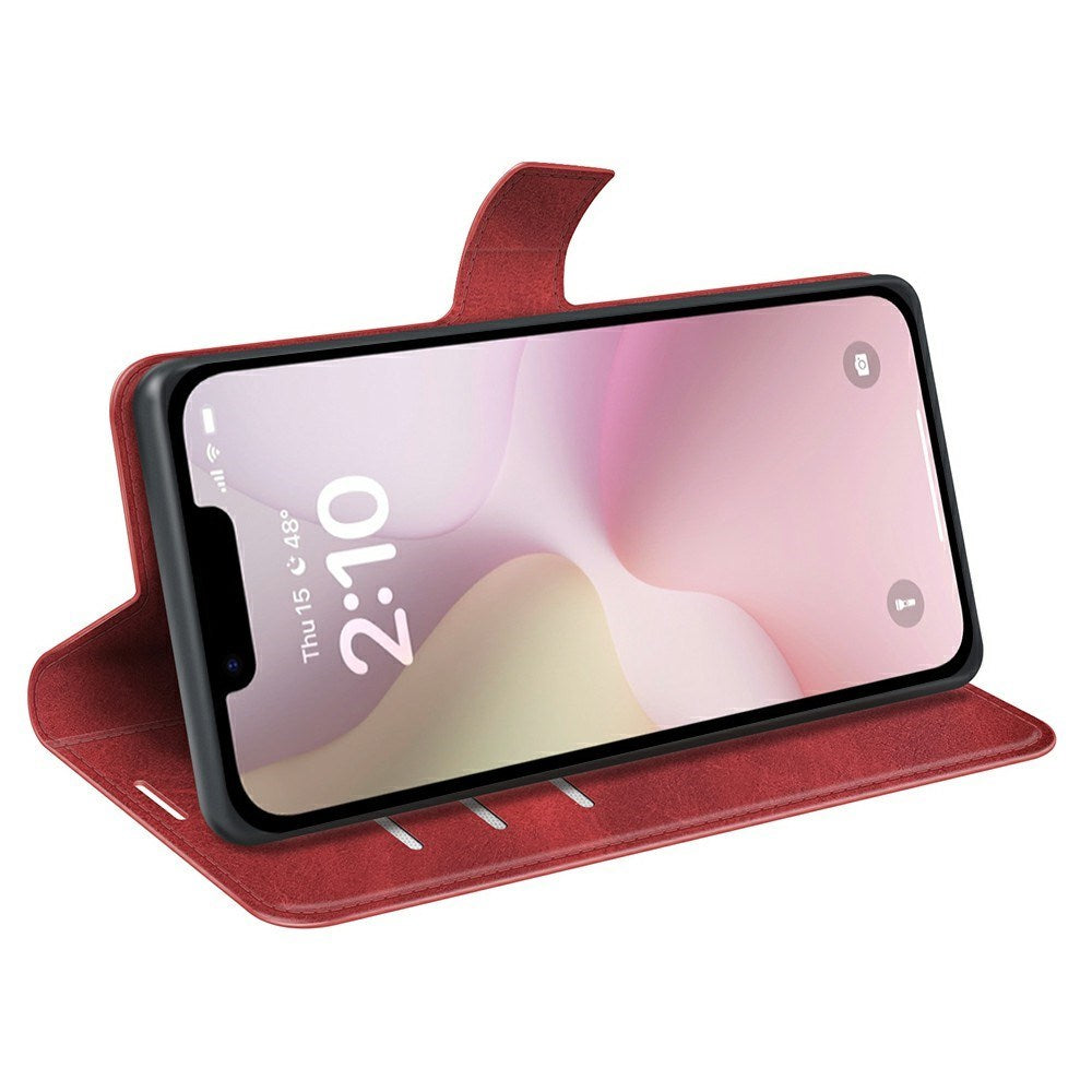 EIDERWOOD iPhone 17e / 16e Kunstlæder Flip Cover - Rød