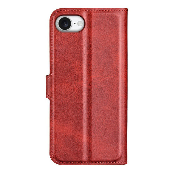 EIDERWOOD iPhone 17e / 16e Kunstlæder Flip Cover - Rød