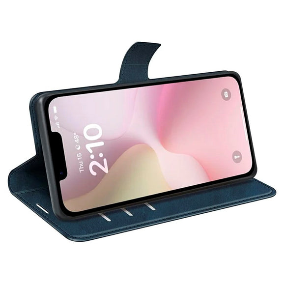 EIDERWOOD iPhone 17e / 16e Kunstlæder Flip Cover - Blå