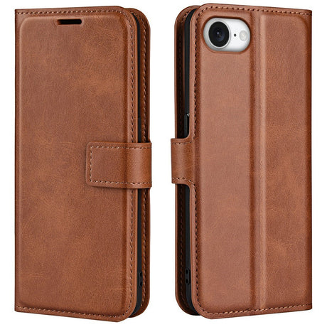 EIDERWOOD iPhone 17e / 16e Kunstlæder Flip Cover - Lysebrun
