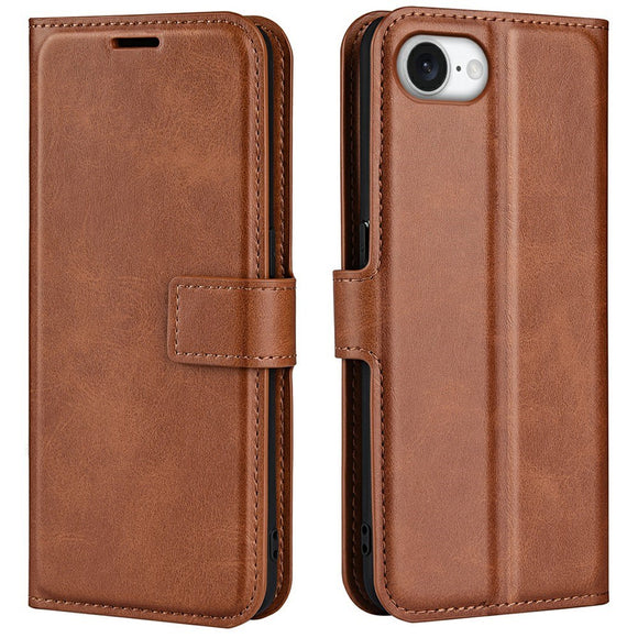 EIDERWOOD iPhone 17e / 16e Kunstlæder Flip Cover - Lysebrun