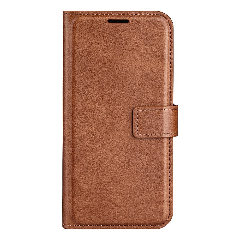EIDERWOOD iPhone 17e / 16e Kunstlæder Flip Cover - Lysebrun