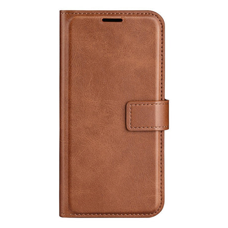 EIDERWOOD iPhone 17e / 16e Kunstlæder Flip Cover - Lysebrun