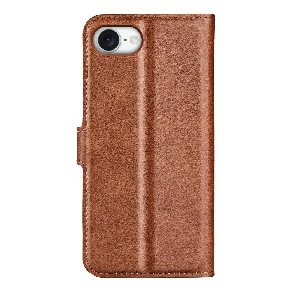 EIDERWOOD iPhone 17e / 16e Kunstlæder Flip Cover - Lysebrun